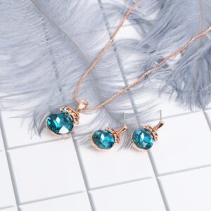 Set Aretes y Collar Indigo