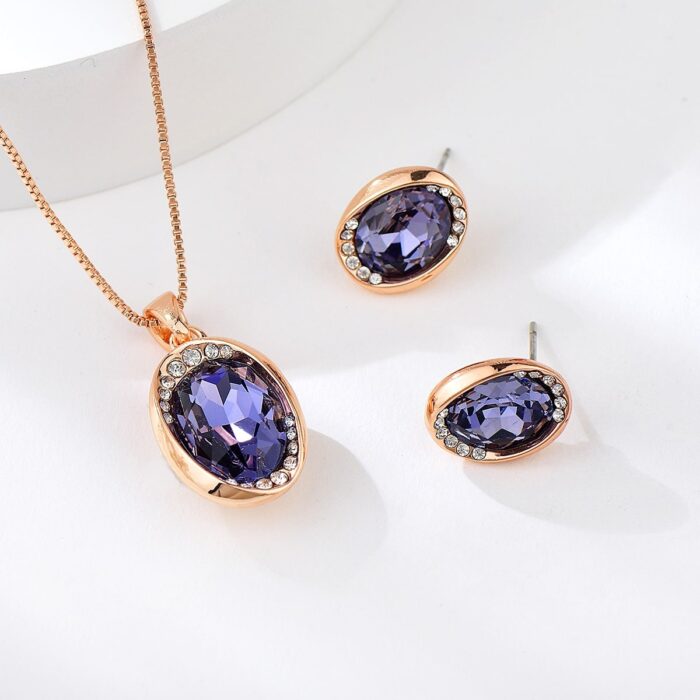 Set Collar y Aretes Elegancia Serena | Veramorest