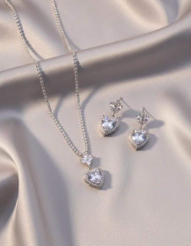 Set Corazón de Reina –Collar y Aretes Veramorest - Imagen 2