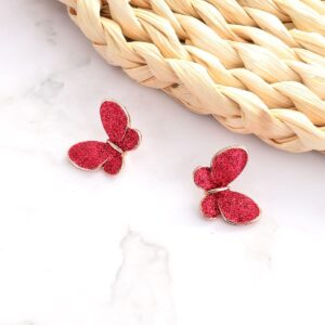 Aretes Mariposa Roja