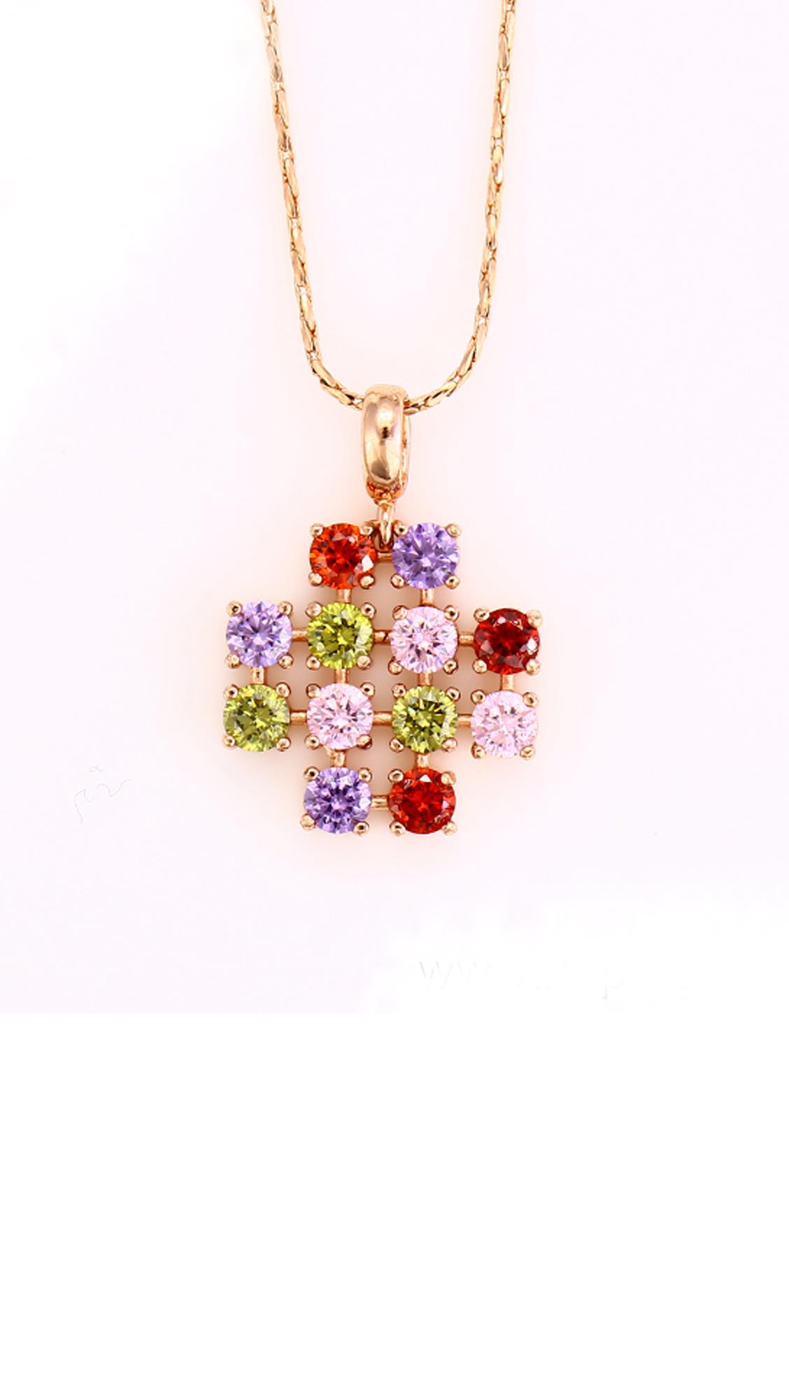 Cadena Cruz Multicolor