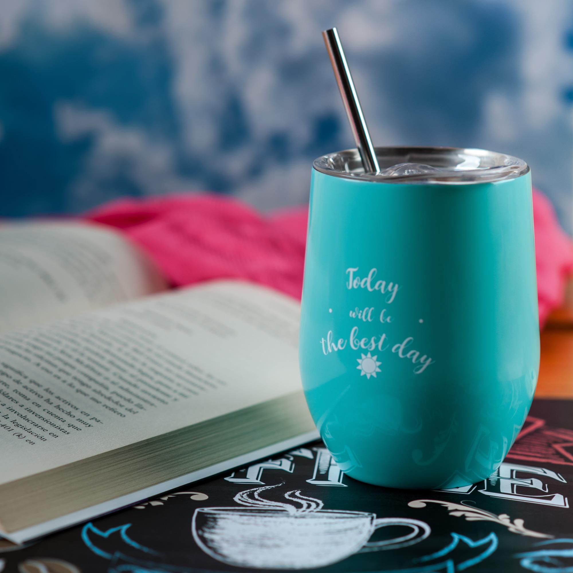 Termo Vaso en Acero Inoxidable Azul - Imagen 2